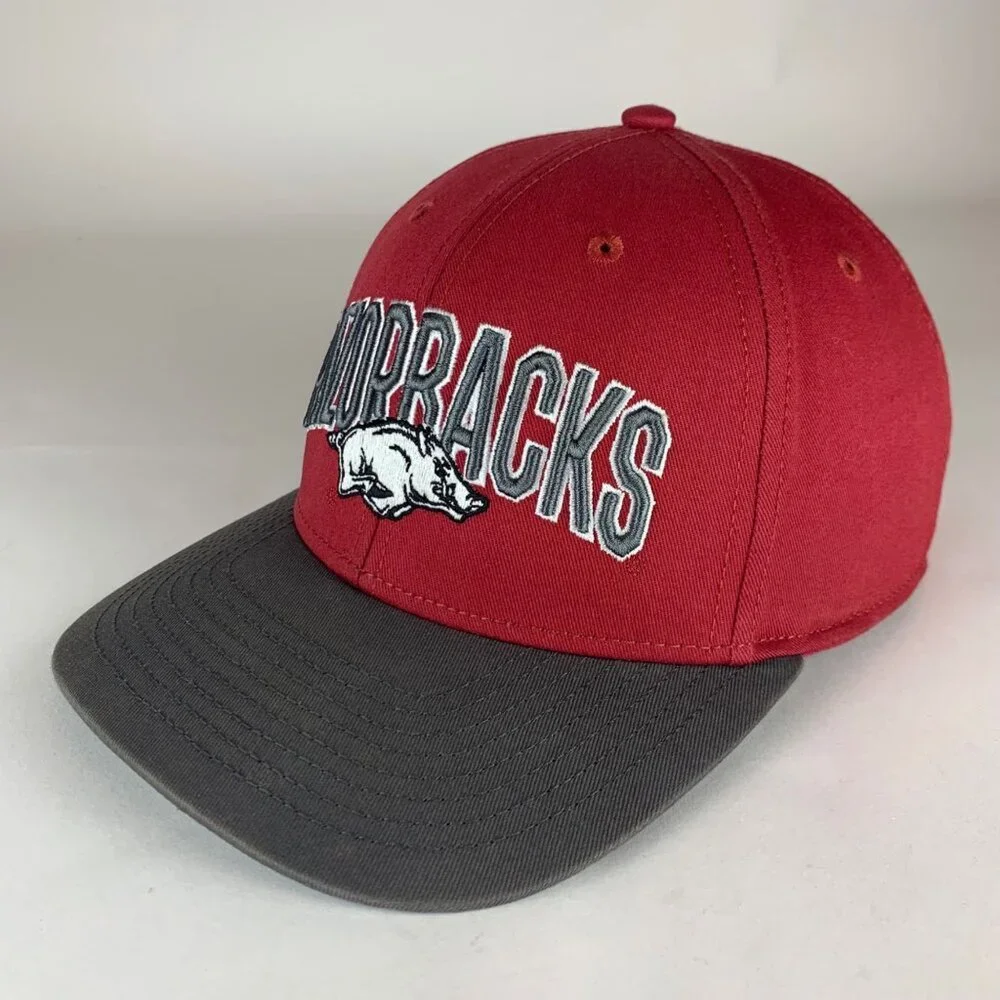 Arkansas Razorbacks NCAA Red Gray Captivating Snapback Hat